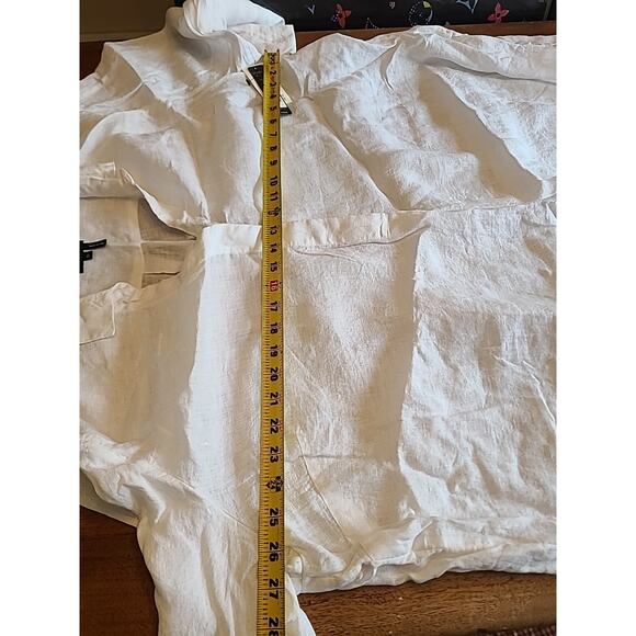 Paper White Flowing Ease Pullover Long Tunic by Nic+Zoe New Size 3x Linen - Picture 9 of 10